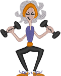Machine Embroidery Design: Workout Girl