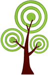 Circle Tree Embroidery Design