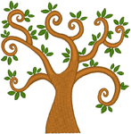 Swirly Tree Embroidery Design