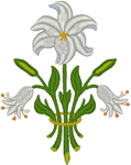 St. Clement's Altar Guild Vestment Lily Embroidery Design