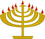 Hanukkah Menorah #2 Embroidery Design