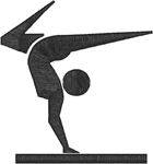 Gymnastics Pictogram Embroidery Design