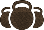 Kettlebells Embroidery Design