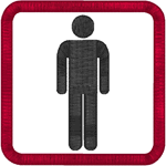 Machine Embroidery Design: Mens Room Icon