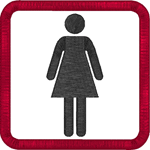 Machine Embroidery Design: Ladies Room Icon