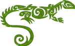 Tribal Gecko #1 Embroidery Design