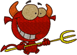 Impish Little Devil Embroidery Design