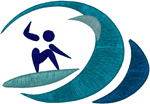 Surf Boarding Pictogram Embroidery Design