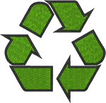 Recycle Symbol Embroidery Design