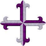 2-Color Greek Cross Fleury Embroidery Design