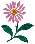 Pink Daisy Embroidery Design