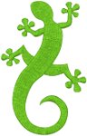 Gecko Embroidery Design