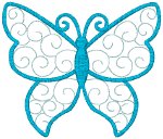 Outline Butterfly Embroidery Design