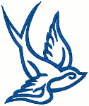 Swallow Outline Embroidery Design
