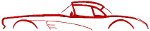 Corvette C2 Generation Outline Embroidery Design