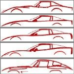 Corvette Outlines Embroidery Design