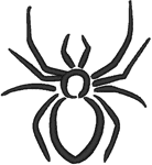 Spider in Outline Embroidery Design