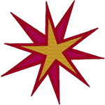 10 Pointed Star Embroidery Design