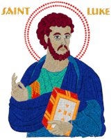 St. Luke the Evangelist Icon Embroidery Design