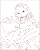 Machine Embroidery Design: Redwork Last Supper