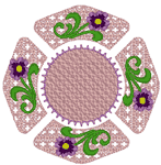 Harriett's Doily with Flowers Embroidery Design