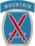 10th Mountain Design Embroidery Design