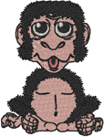 Alan the Chimp Embroidery Design