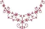 Redwork Starflower Centerpiece Embroidery Design