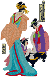 Geisha Tea Party Embroidery Design