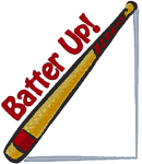 Batter Up! Embroidery Design