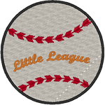 Little League Baseball Embroidery Design