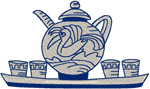 Japanese Tea Service Embroidery Design