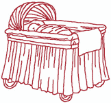 Redwork Machine Embroidery Designs: Baby Sleeping