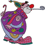 Party Circus Clown Embroidery Design