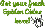 Fresh Spider Cider Embroidery Design