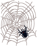 A Spider & Her Web Embroidery Design