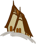 Little Mountain Chalet Embroidery Design