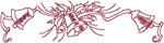 Redwork Christmas Bell Border Embroidery Design
