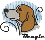 Beagle Embroidery Design