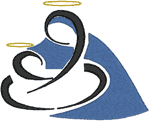 Madonna & Child Embroidery Design