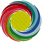 Swirling Color Wheel Embroidery Design