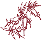 Redwork Fuchsias Embroidery Design