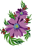 Clematis Flower Embroidery Design