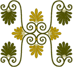 Art Nouveau Table Topper Center Embroidery Design