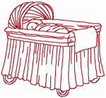 Redwork Baby Sleeping Embroidery Design