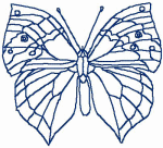 Redwork Butterfly Embroidery Design