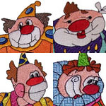 Big, Bold, Beautiful Clown Set Embroidery Design