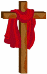 Religious Machine Embroidery Designs: Latin Cross and Red Robe