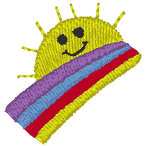 Machine Embroidery Designs: Happy Face Rainbow