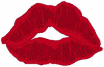 Lipstick Kiss Embroidery Design